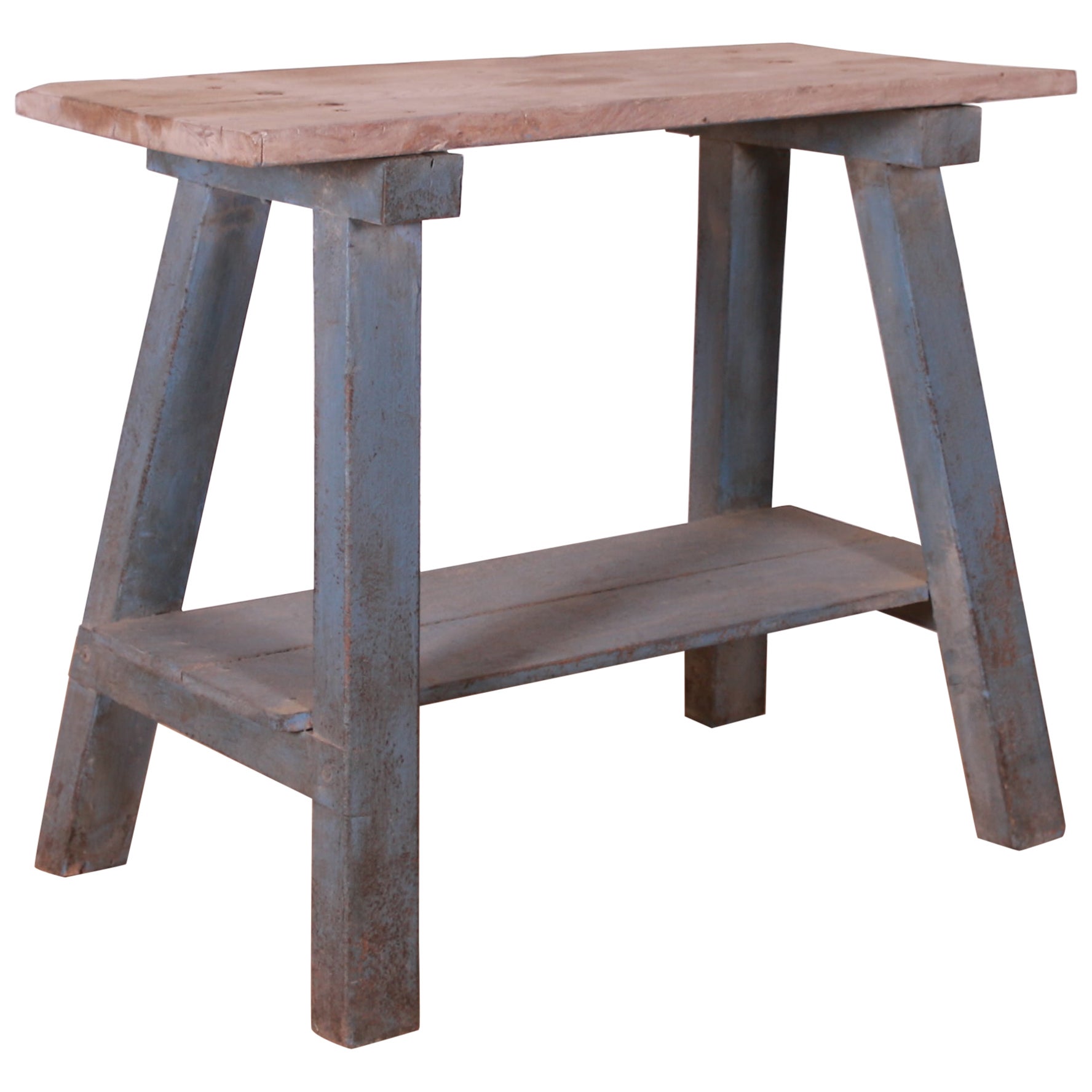 English Pine Trestle Table For Sale