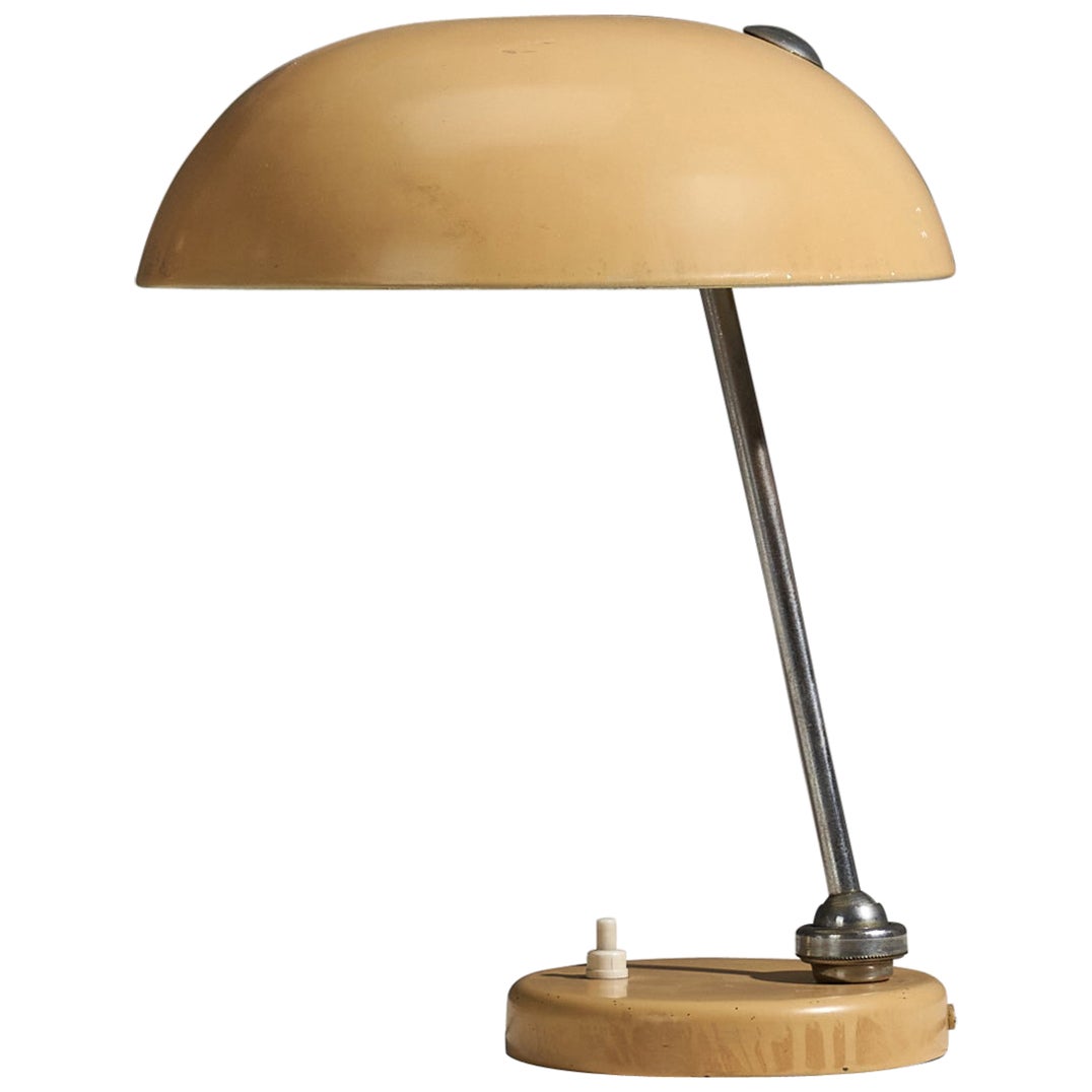 Lariolux, Adjustable Table Lamp, Metal, Italy, 1950s For Sale