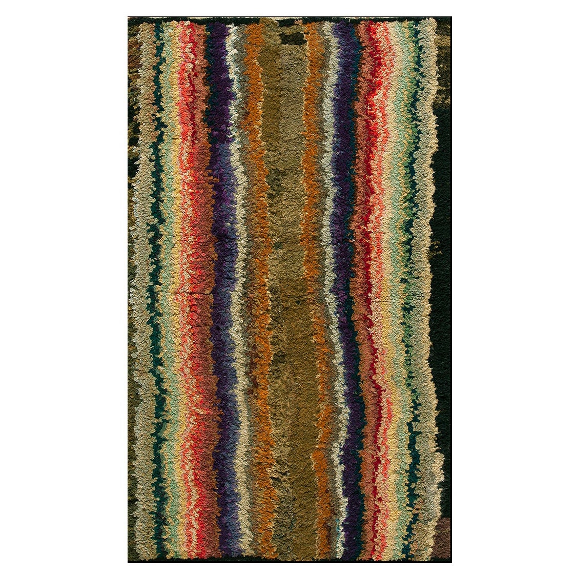 Amerikanischer Shaker-Teppich des 19. Jahrhunderts ( 3' x 4'9" - 92 x 145)