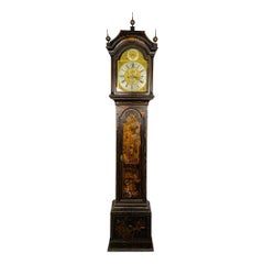 Horloge à grand boîtier chinoiseries George III, Faux Bois, 18ème siècle