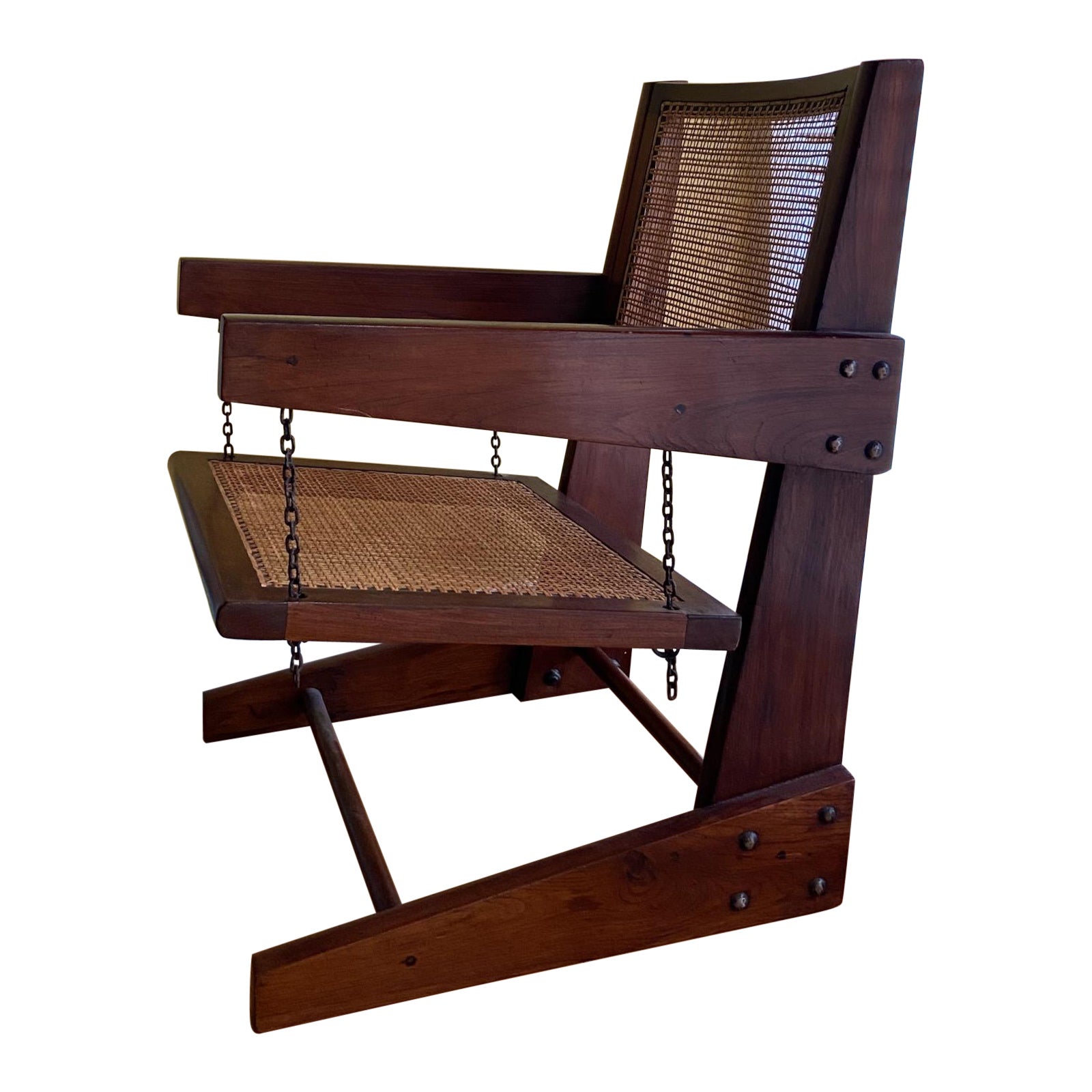 Pierre Jeanneret, Fauteuil pivotant  Fauteuil, Modèle  Pj-si-07-b, Chandigarh 1955, rare