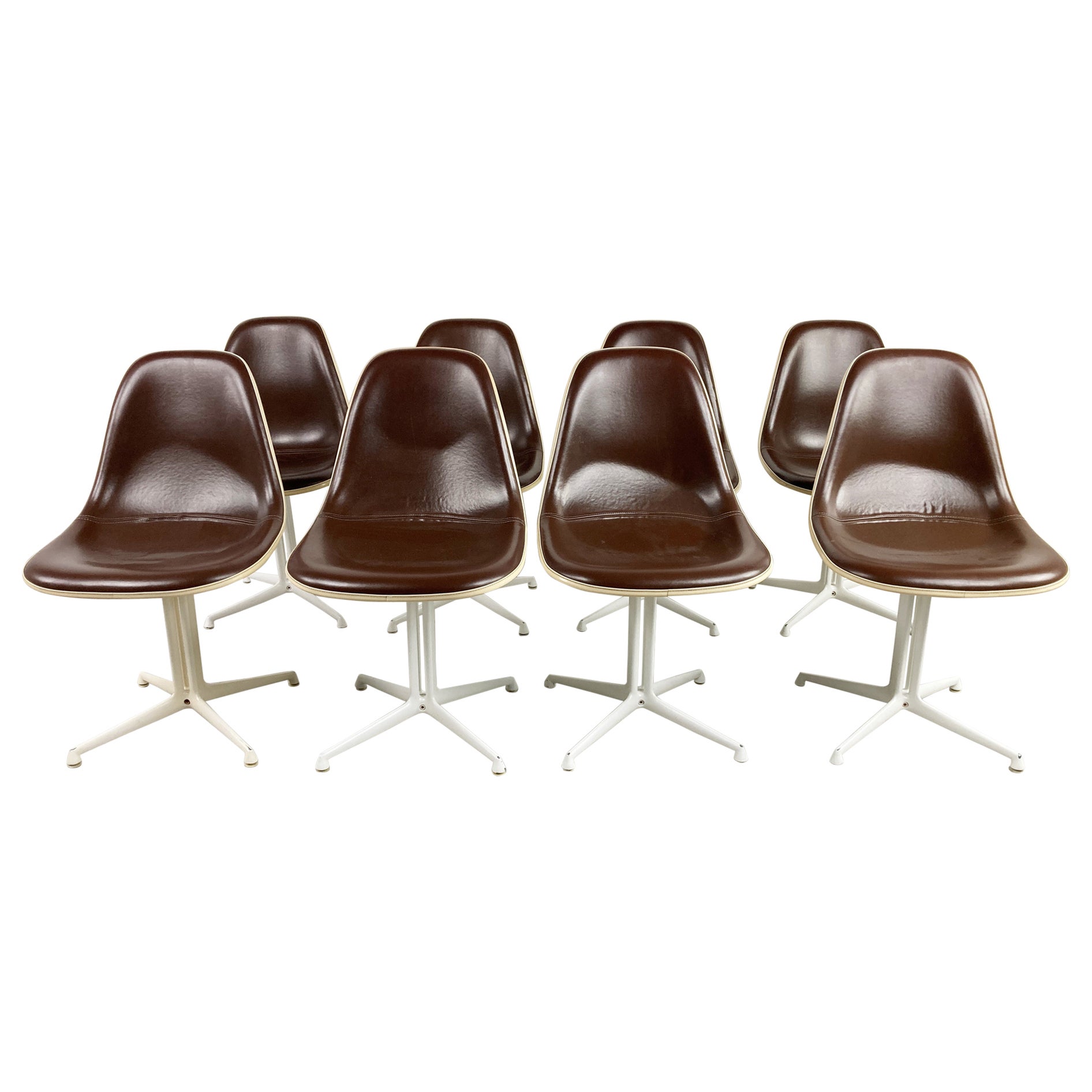 Eames La Fonda Chairs by Herman Miller, Set of 8 1960s
