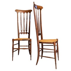Pair of high back chairs attributed to Gio Ponti for Sac 1950