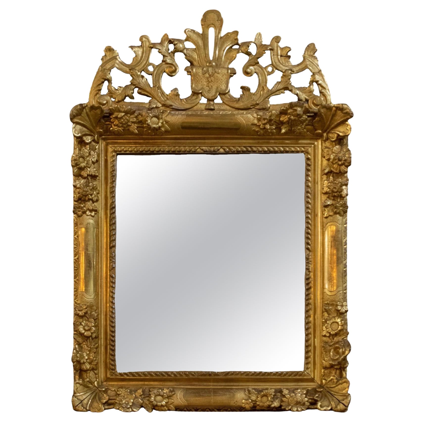 French Oakwood Framed Mirror