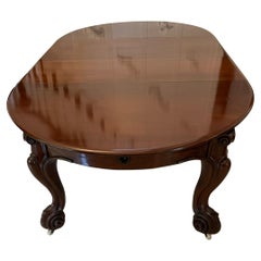 Outstanding Quality Antique Victorian Figured Mahogany Extending Dining Table 