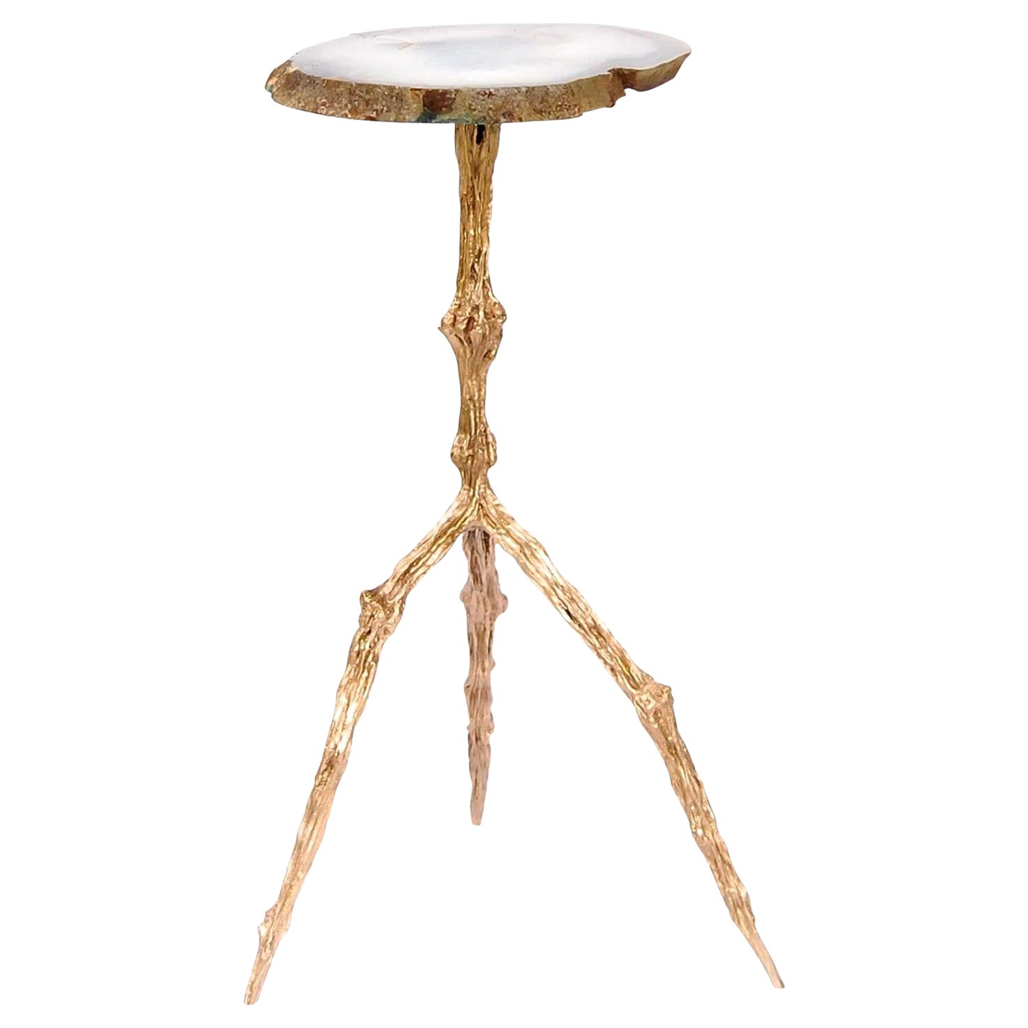 Table d'appoint Hilda avec plateau en agate de Fakasaka Design