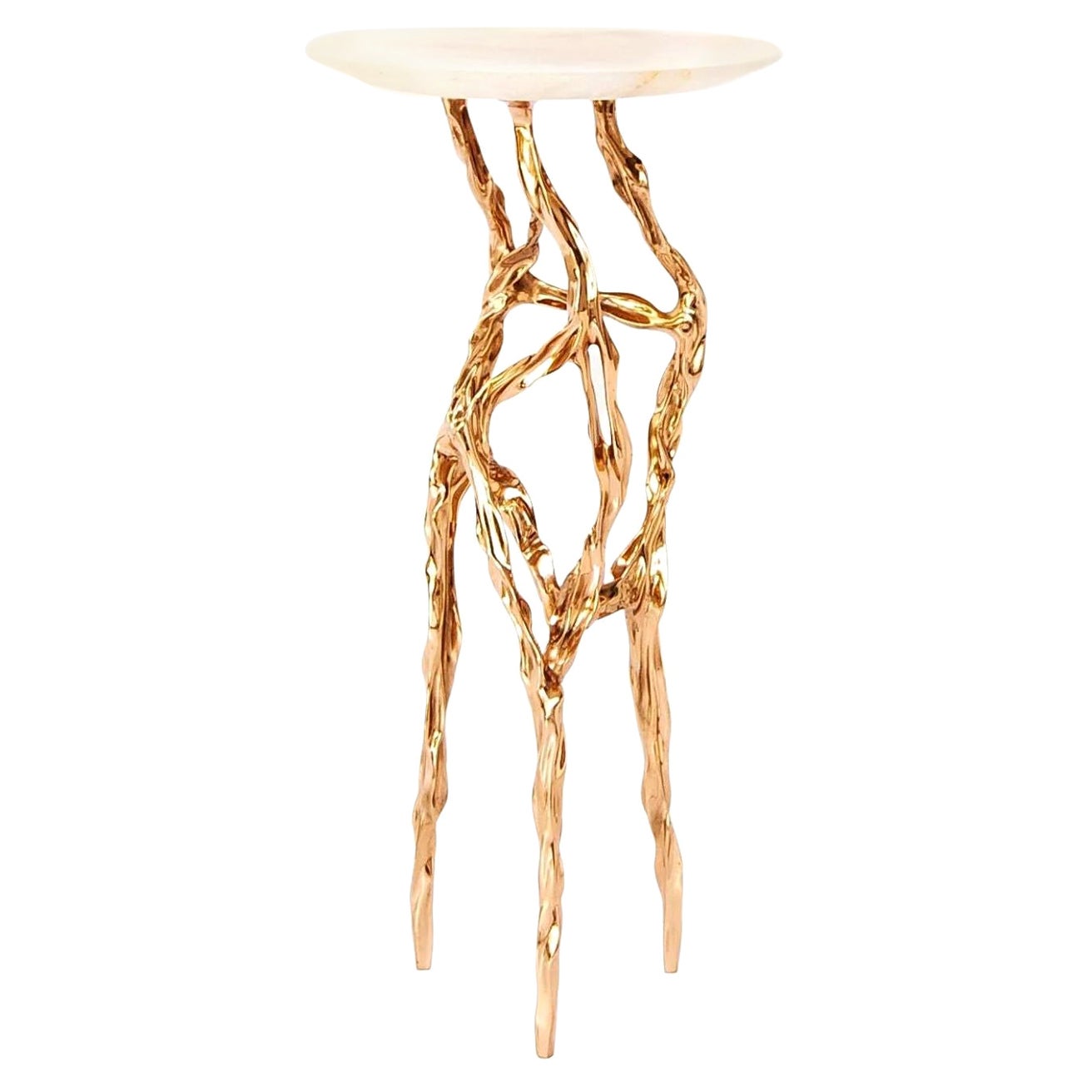 Alexia Drink Table with Onyx Top by Fakasaka Design For Sale