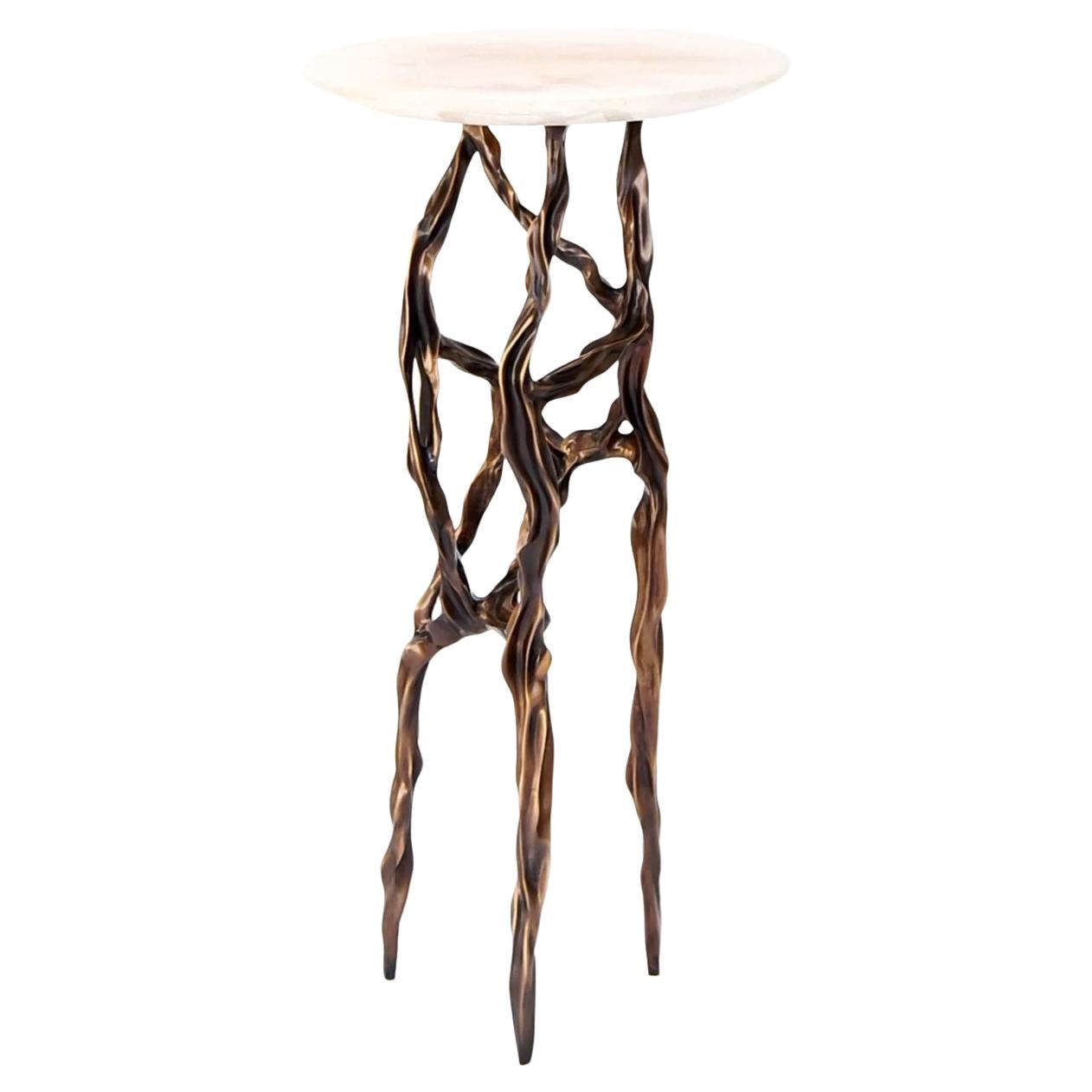 Alexia Drink Table with Onyx Top by Fakasaka Design For Sale