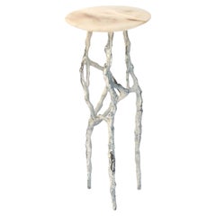 Alexia 3 Drink Table with Onyx Marble Top by Fakasaka Design