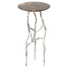 Alexia 3 Drink Table with Marrom Imperial Marble Top by Fakasaka Design