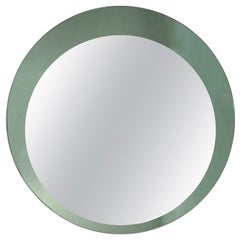 Miroir rond italien du milieu du siècle dernier de Franz Sartori avec double cadre en cristal - Art 1960