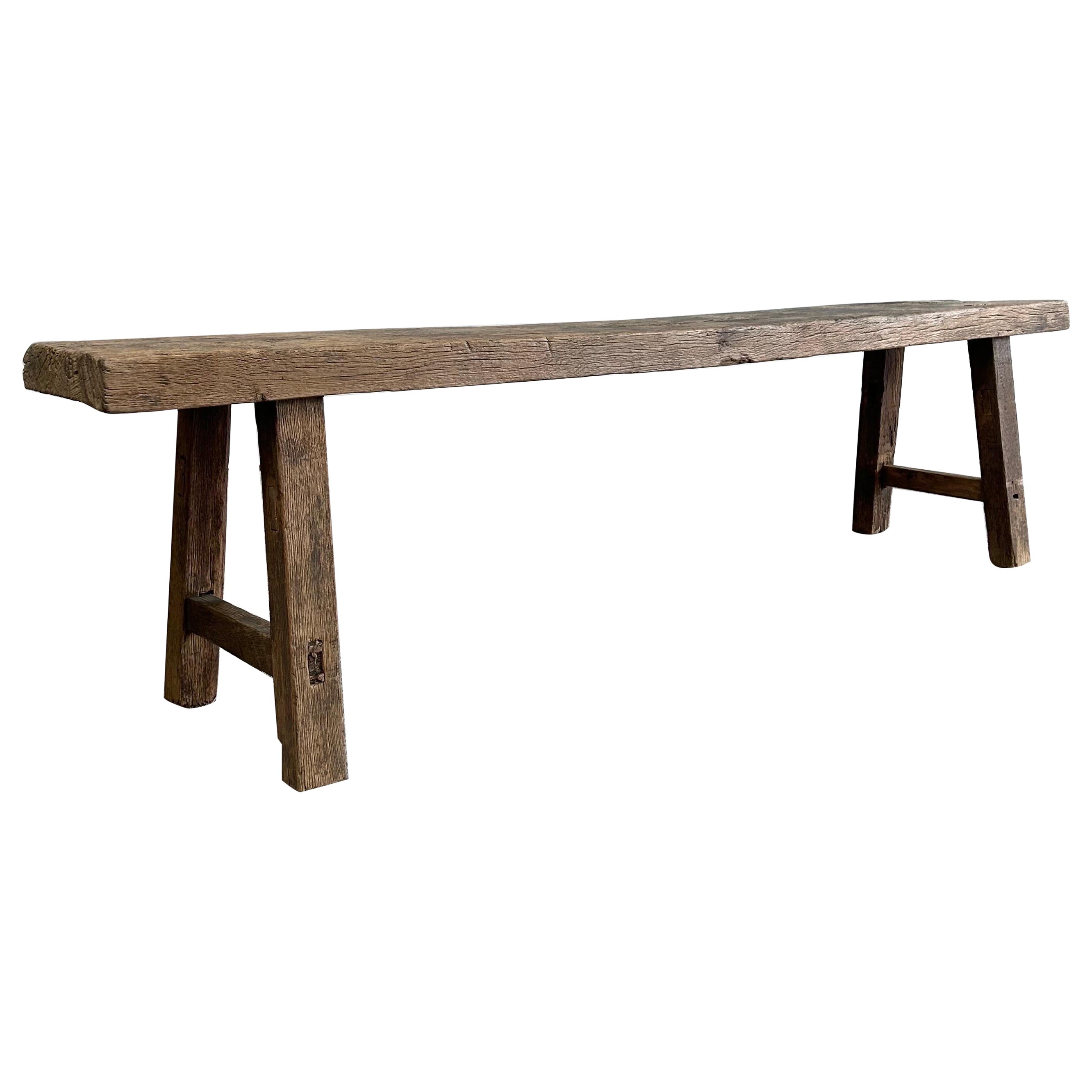 Tamboril Wood Clothespin Bench or Coffee Table by Tunico T. at 1stDibs
