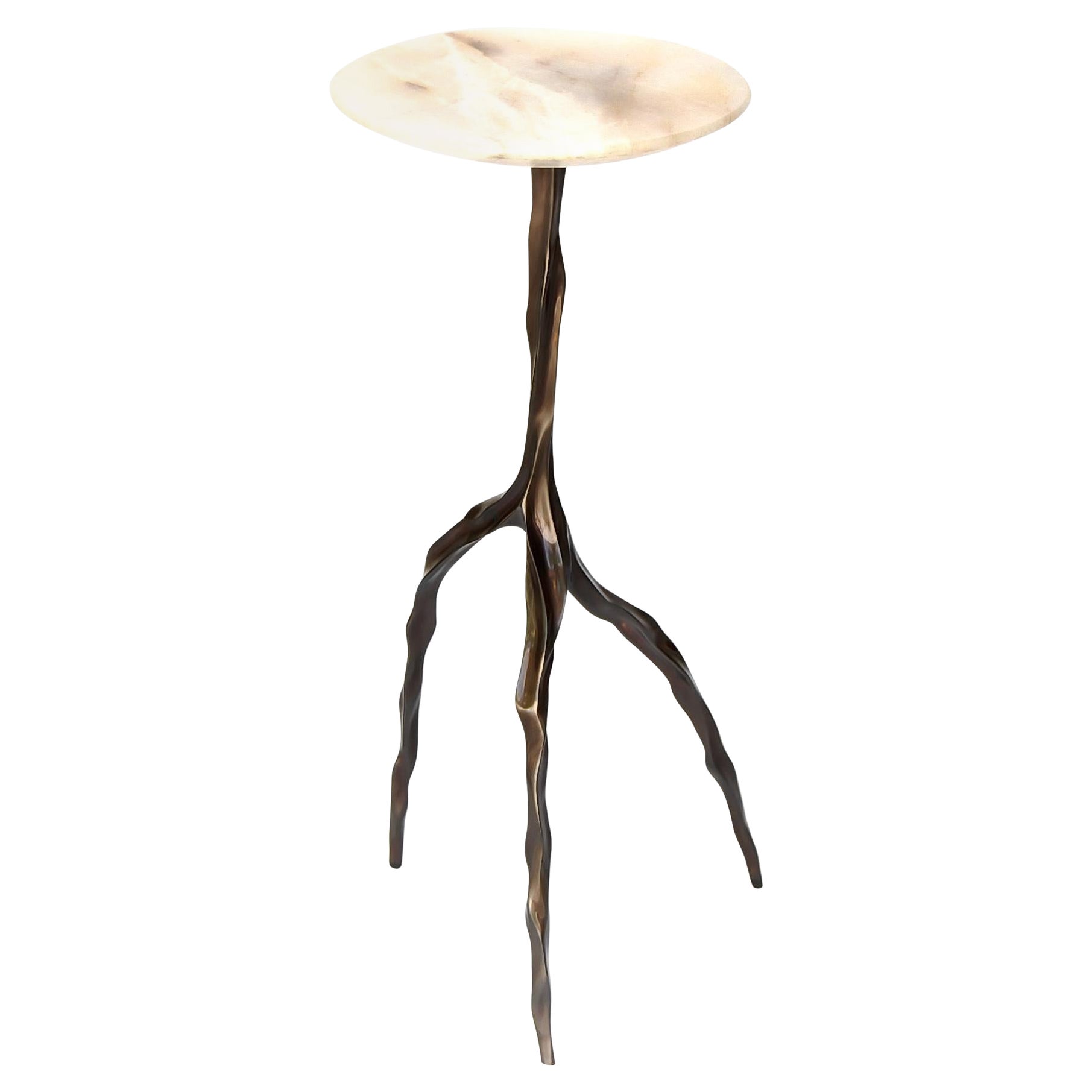 Nina Drink Table with Onyx Top by Fakasaka Design For Sale
