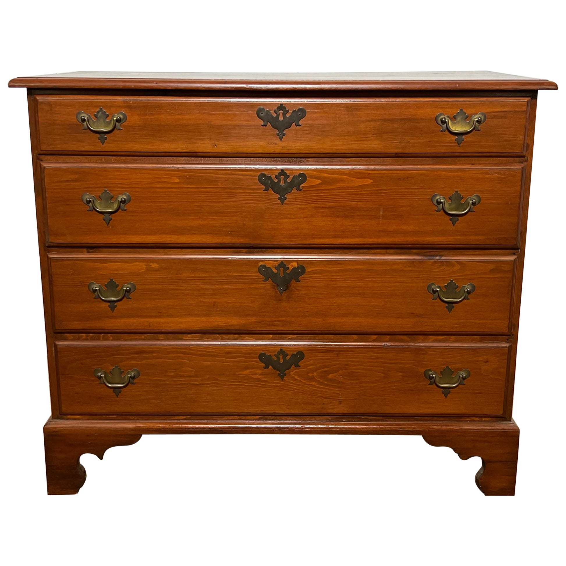 Antique American Chippendale Four Door Chest, circa Late 18th Century For Sale