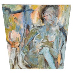 Large Mid-Century Modern Abstract of Woman