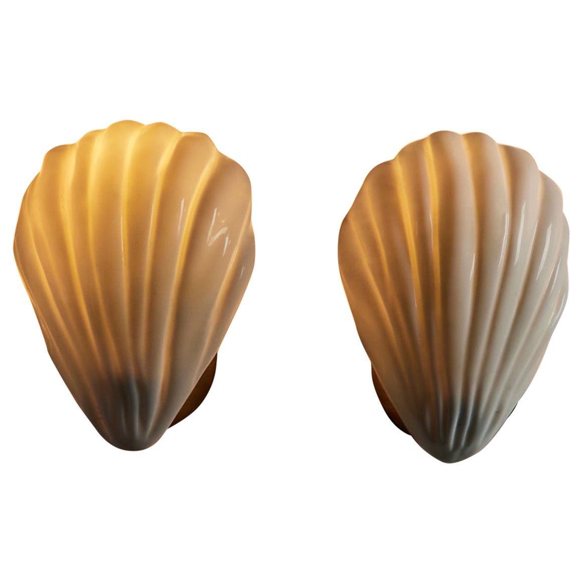 Pair of Shell Sconces by Carlo Scarpa for Venini For Sale at 1stDibs