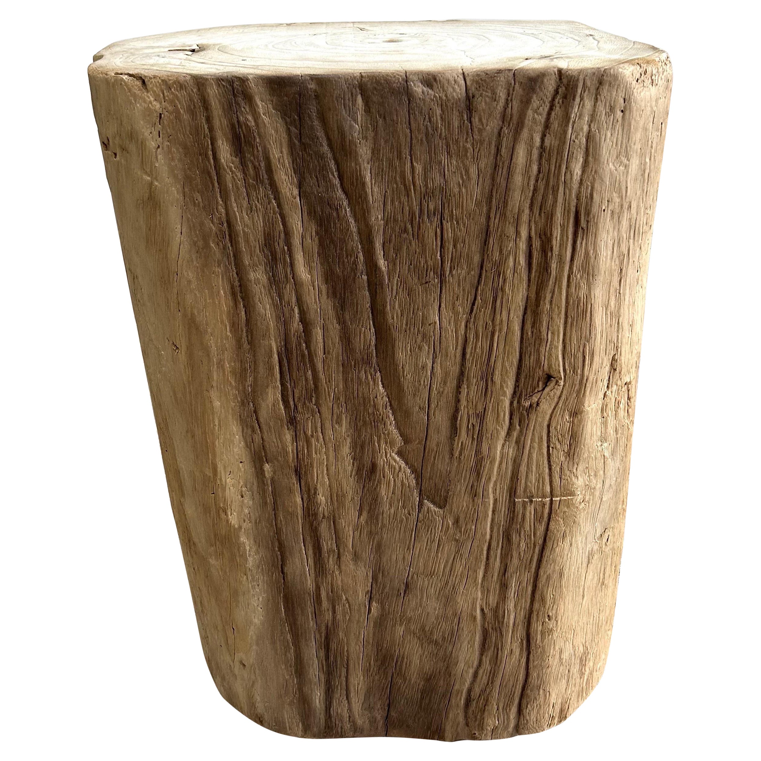 Natural Wood Stump Side Table or Stool For Sale