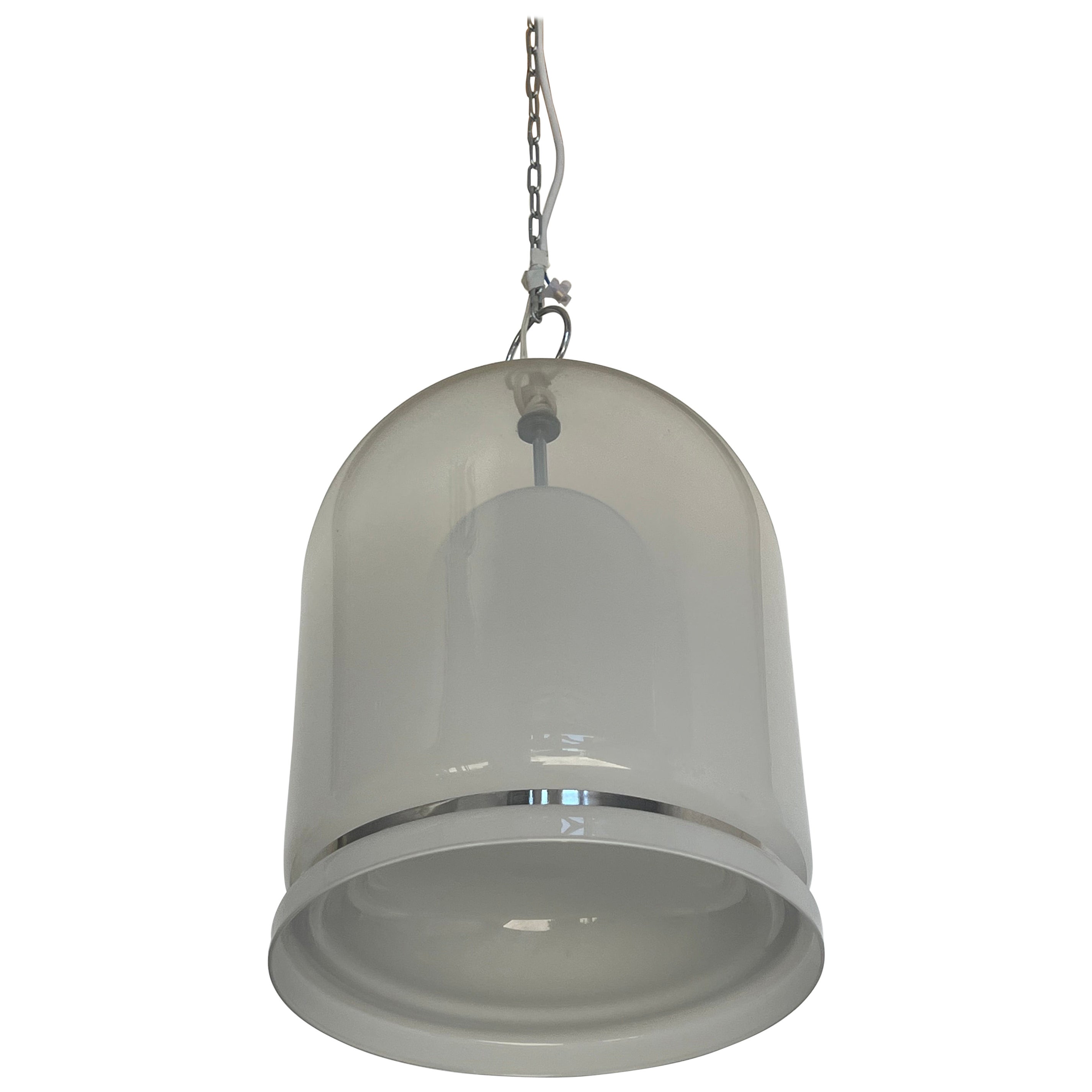 Italian Venini Mid Century Murano Glass Bell Pendant Light  For Sale
