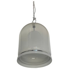Italian Venini Mid Century Murano Glass Bell Pendant Light 