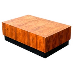 Mid-Century Modern Milo Baughman Style Rosewood Veneer Coffee Table