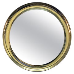 Italian mid century golden steel Narciso mirror by Sergio Mazza, Artemide 1960s