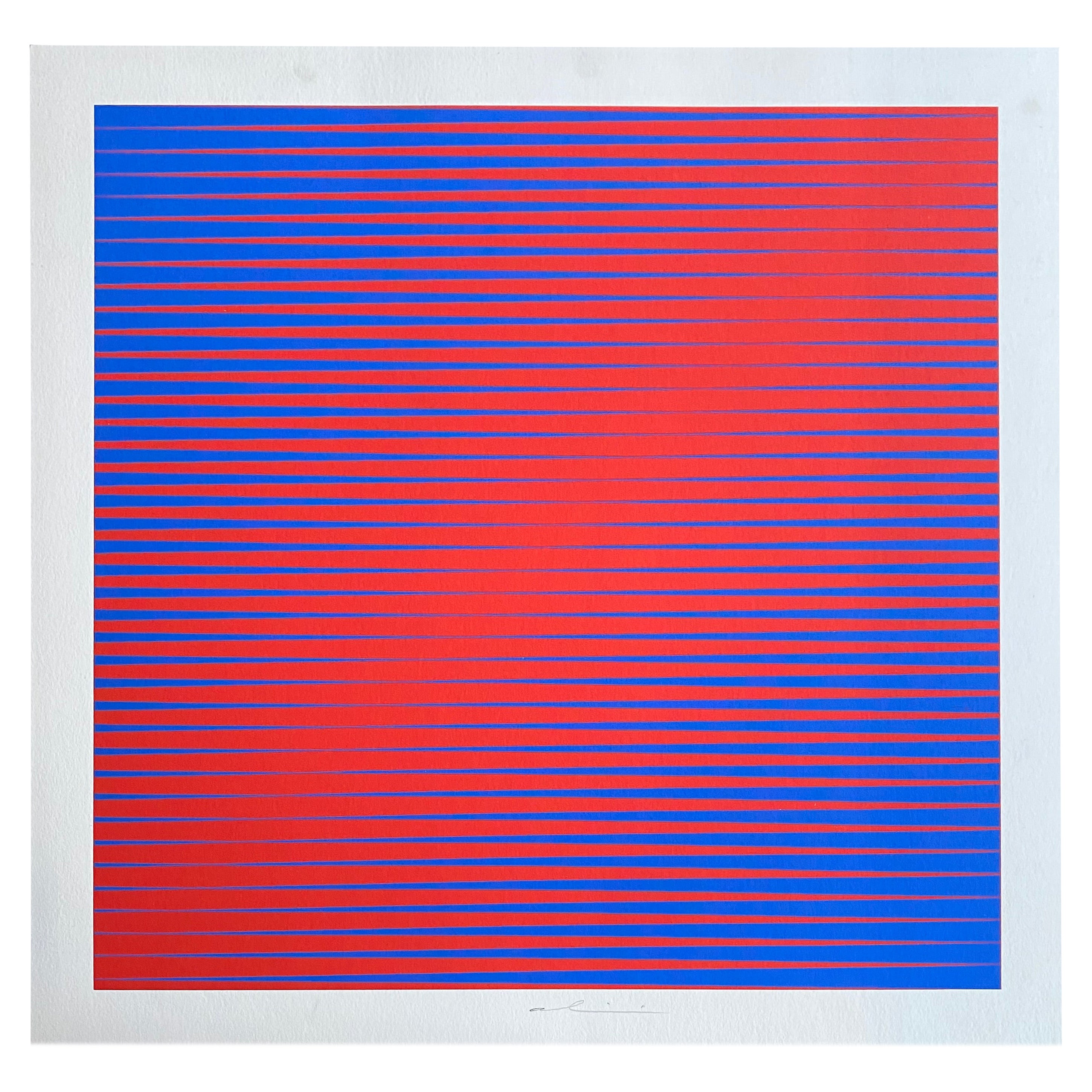 Screenprint in good condition by the Italian Op-Art artist Getulio Alviani. For Sale