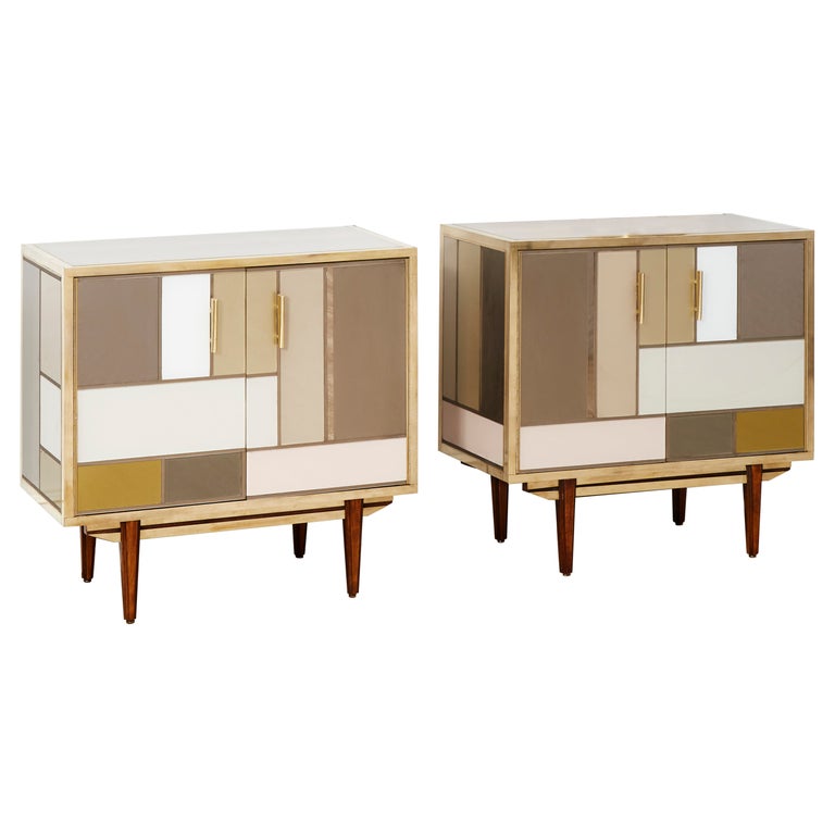 Pair of in Mondrian style by Studio Glustin For Sale at 1stDibs