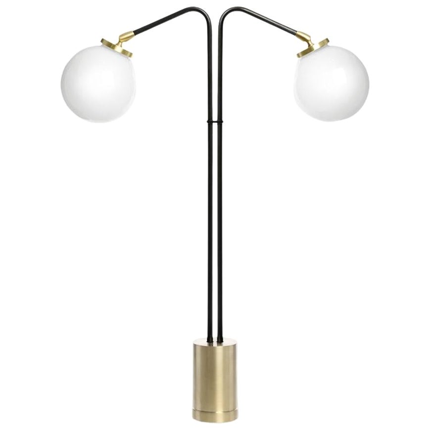 Array Twin Opal Table Lamp by CTO Lighting For Sale