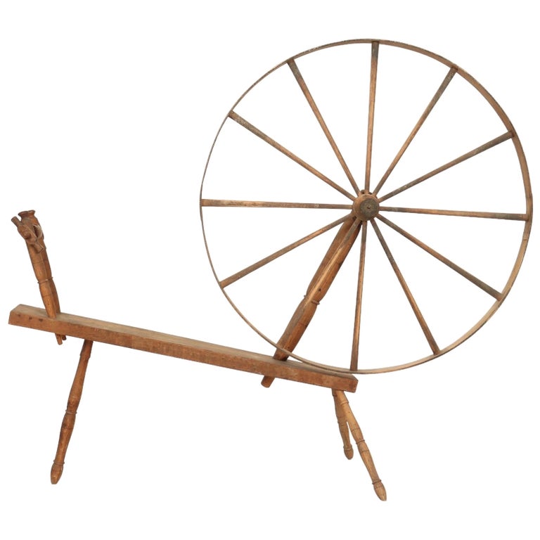 J Platt Great Wheel Spinning Wheel For Sale at 1stDibs