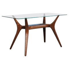 Gio Ponti Coffee Table in Wood and Glass by Figli di Amedeo Cassina 1950s Italy