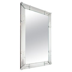 Retro Rectangular mirror in the style of Venice, the border engraved with floral decor