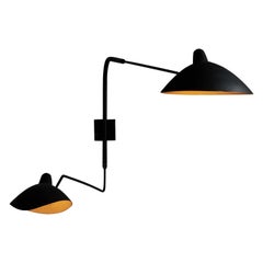 Applique 2 Bras Pivotants Dont 1 Courbe by Serge Mouille