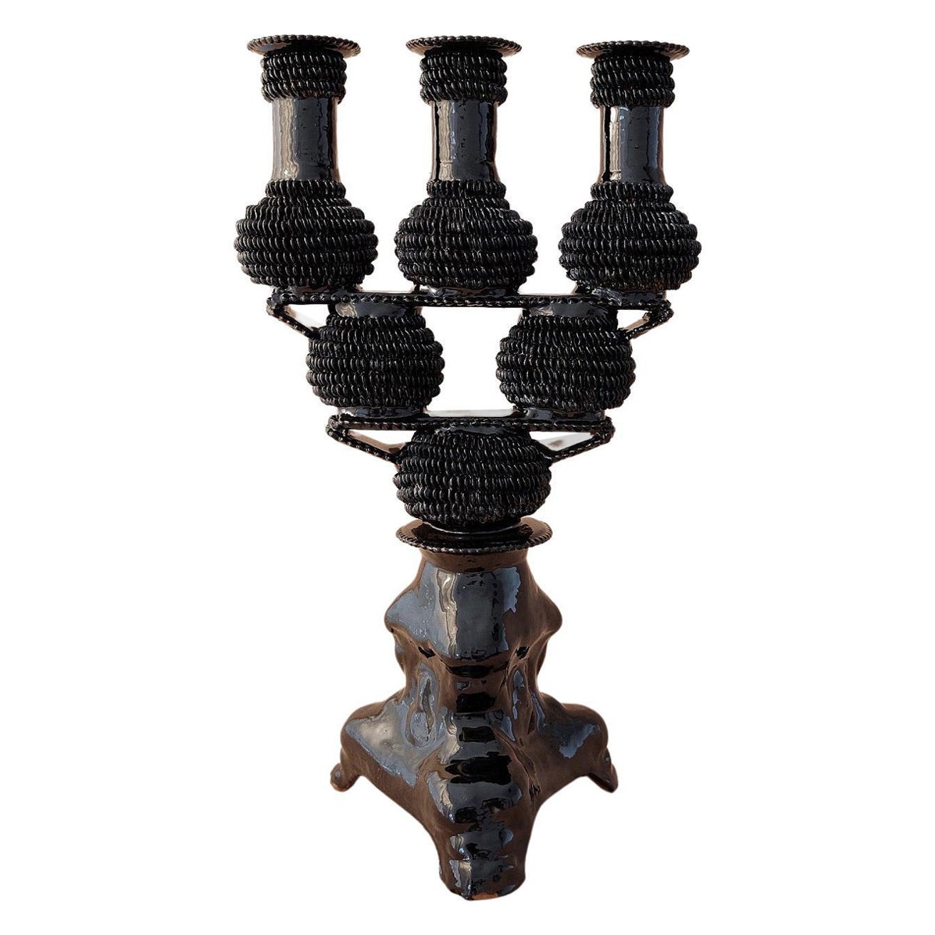 Tres Luces Candleholder by Onora For Sale