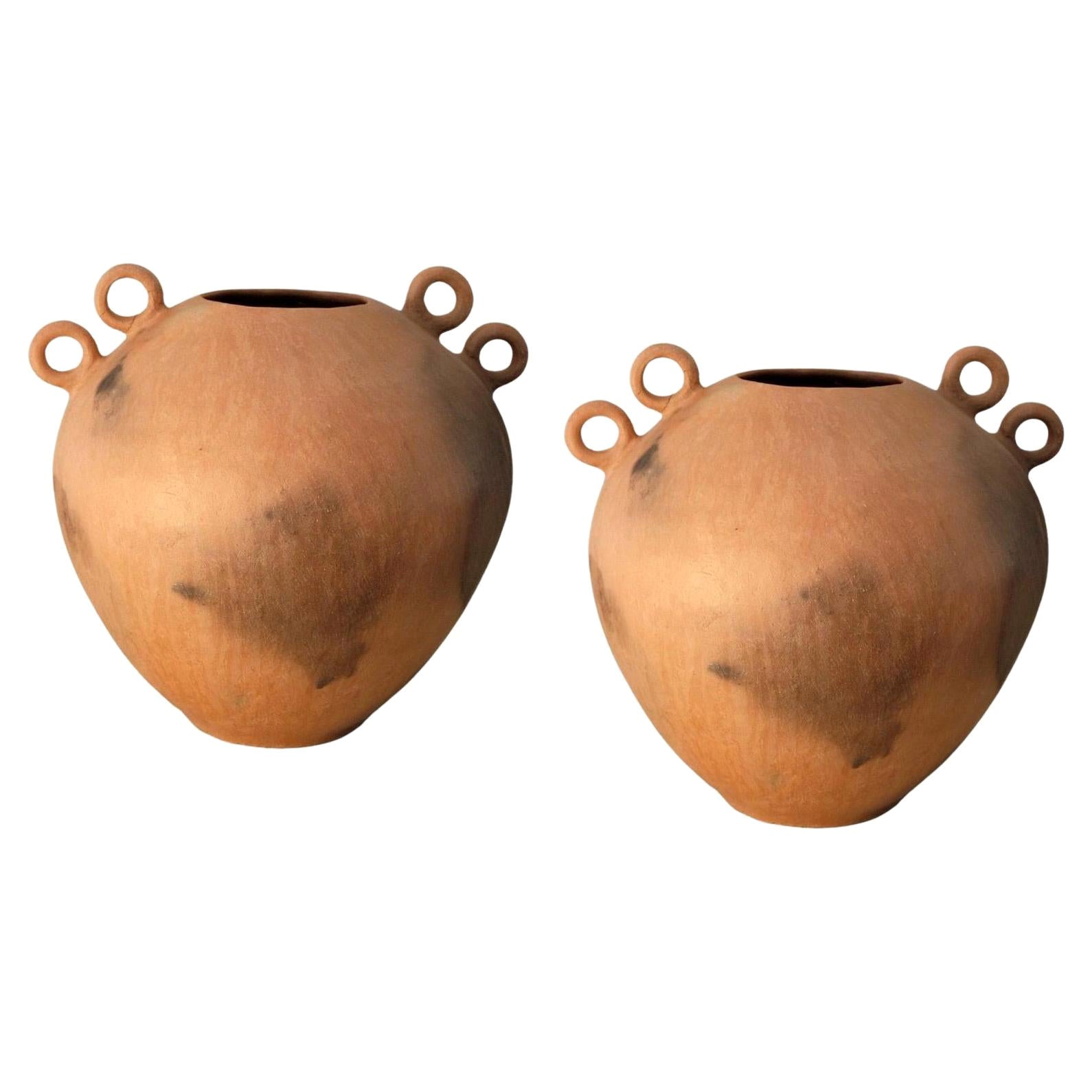 Pair of Tierra Caliente Vases by Onora For Sale