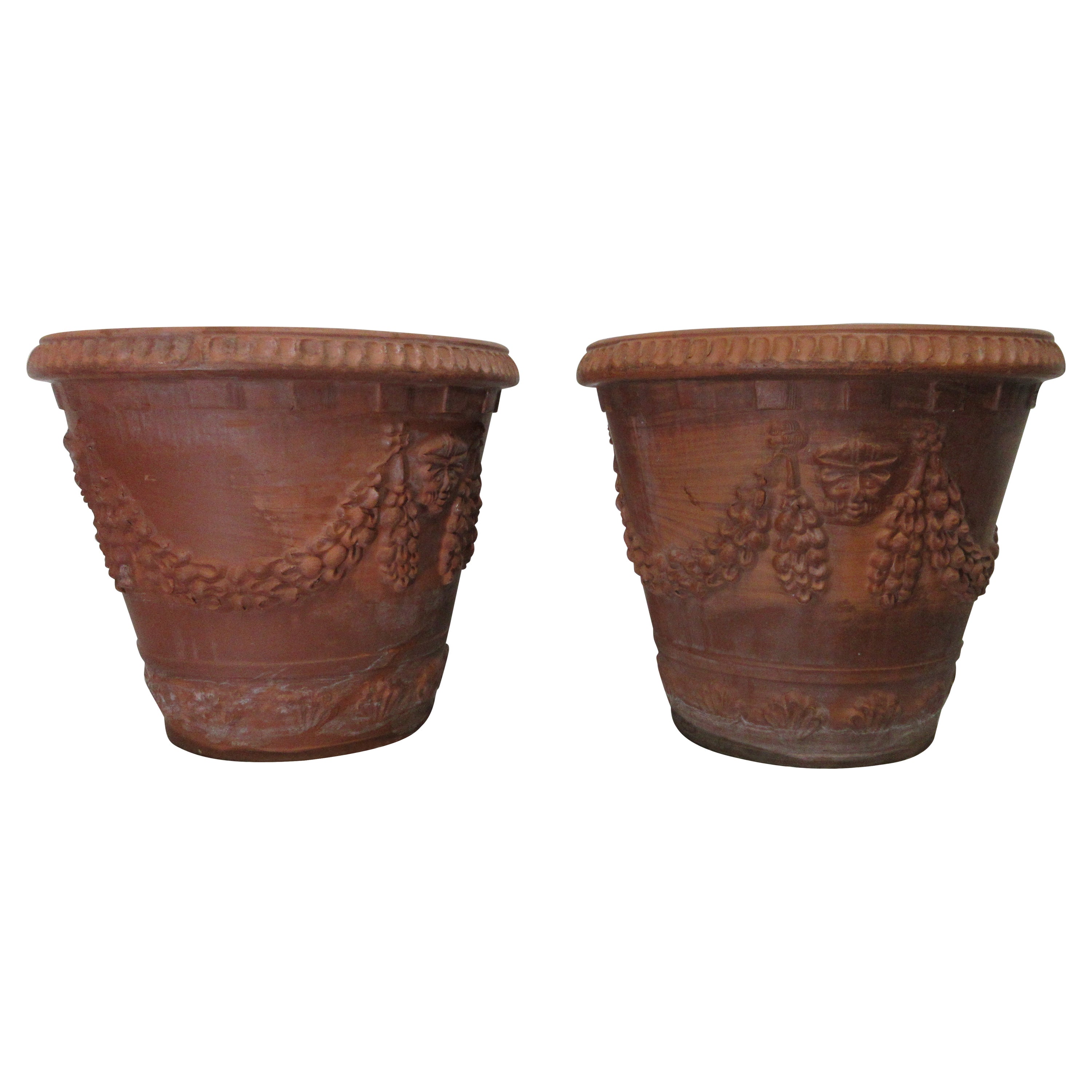 Gustavian Style Italian Terracotta Planters For Sale