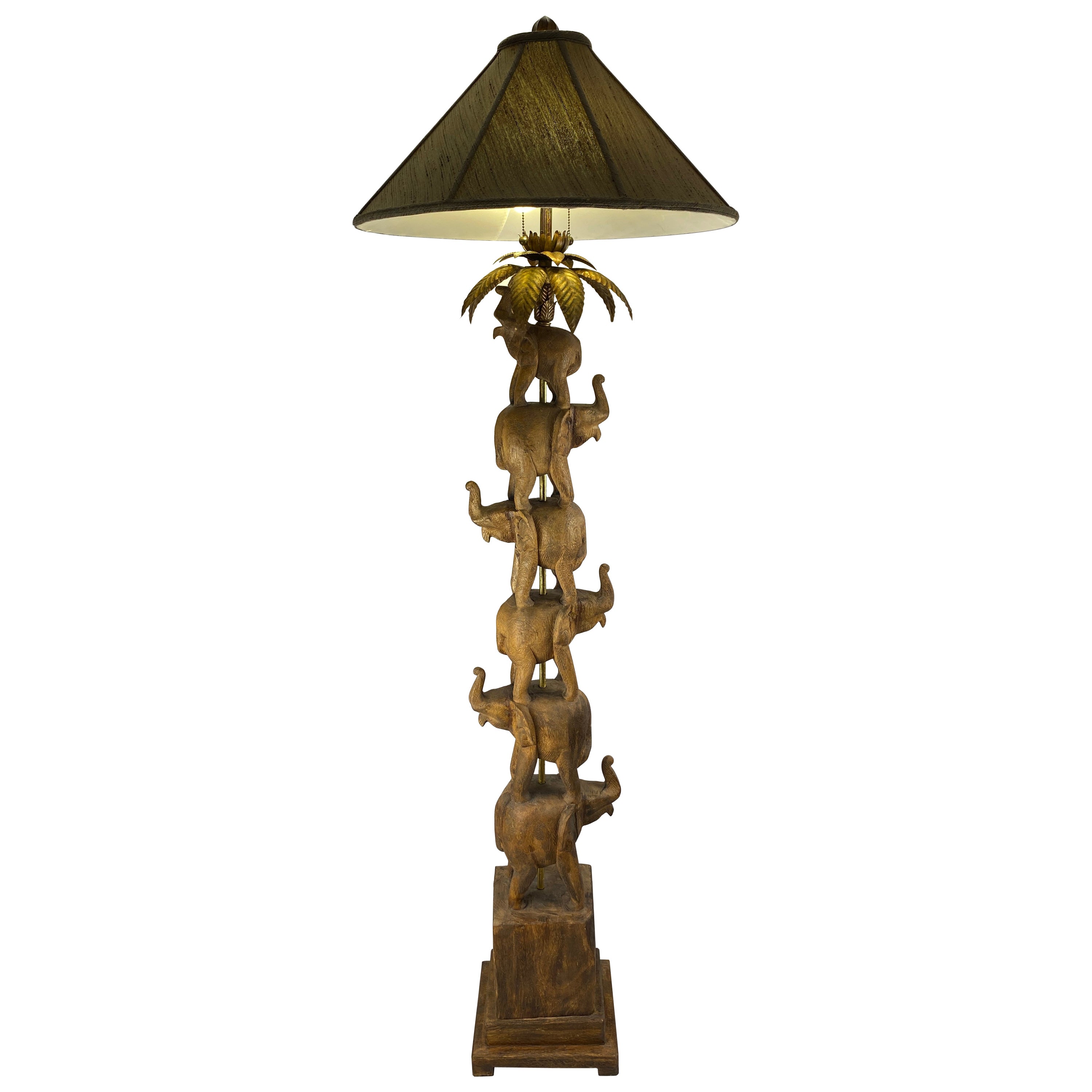 Skulpturale Stehlampe im Stil von Maison Bagues, entworfen von Frederic Cooper 