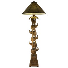 Maison Bagues Style Sculpted Floor Lamp designed by Frederic Cooper