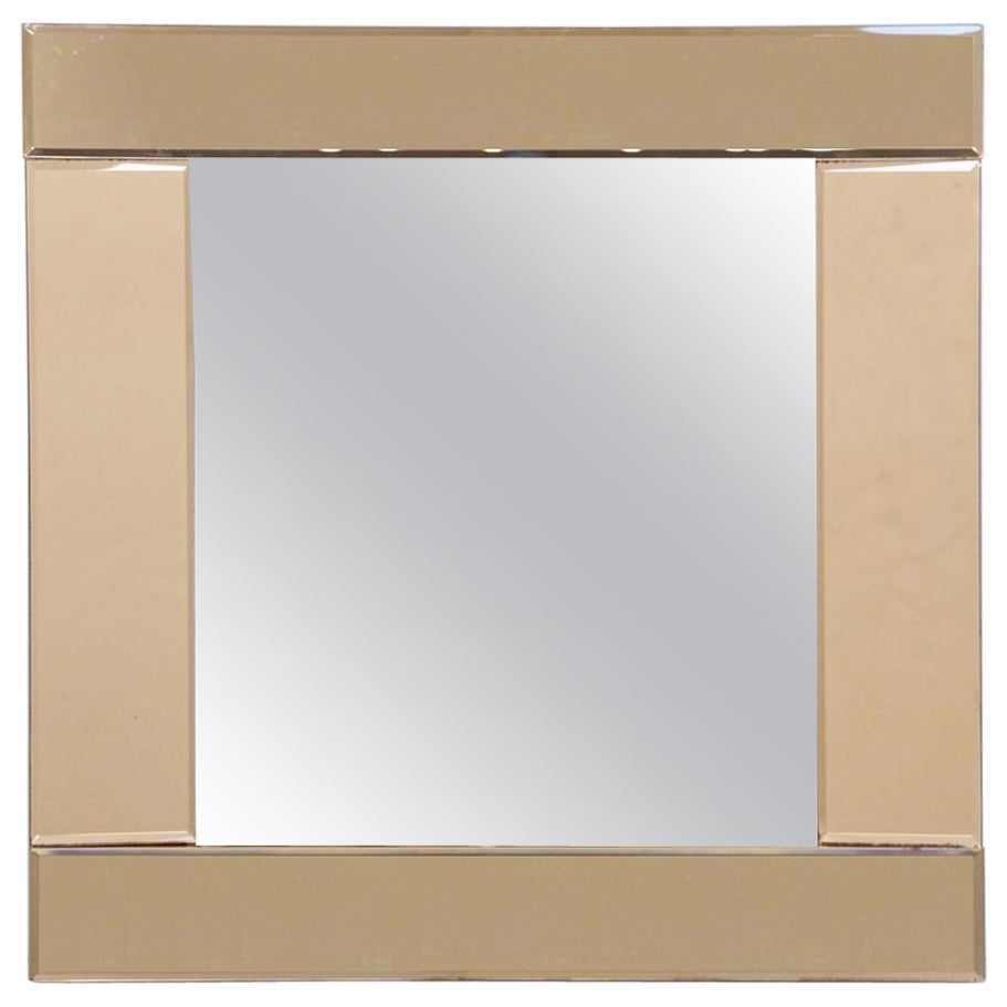Art Deco Era Square Wall Mirror from England (H 20 1/4 x W 20 1/4) For Sale