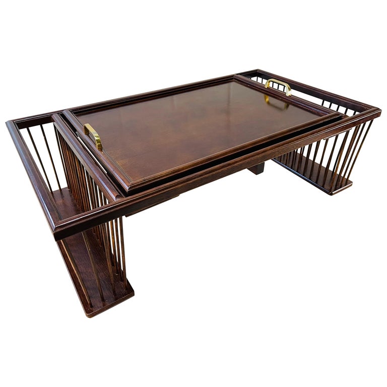 Mahogany Wood Breakfast Tray For Sale at 1stDibs