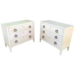 Parchment Dressers with Bronze Pulls