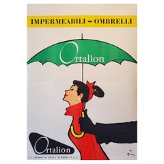 Vintage Original French Poster, 'Ortalion Ombrelli Audrey Hepburn' 1968