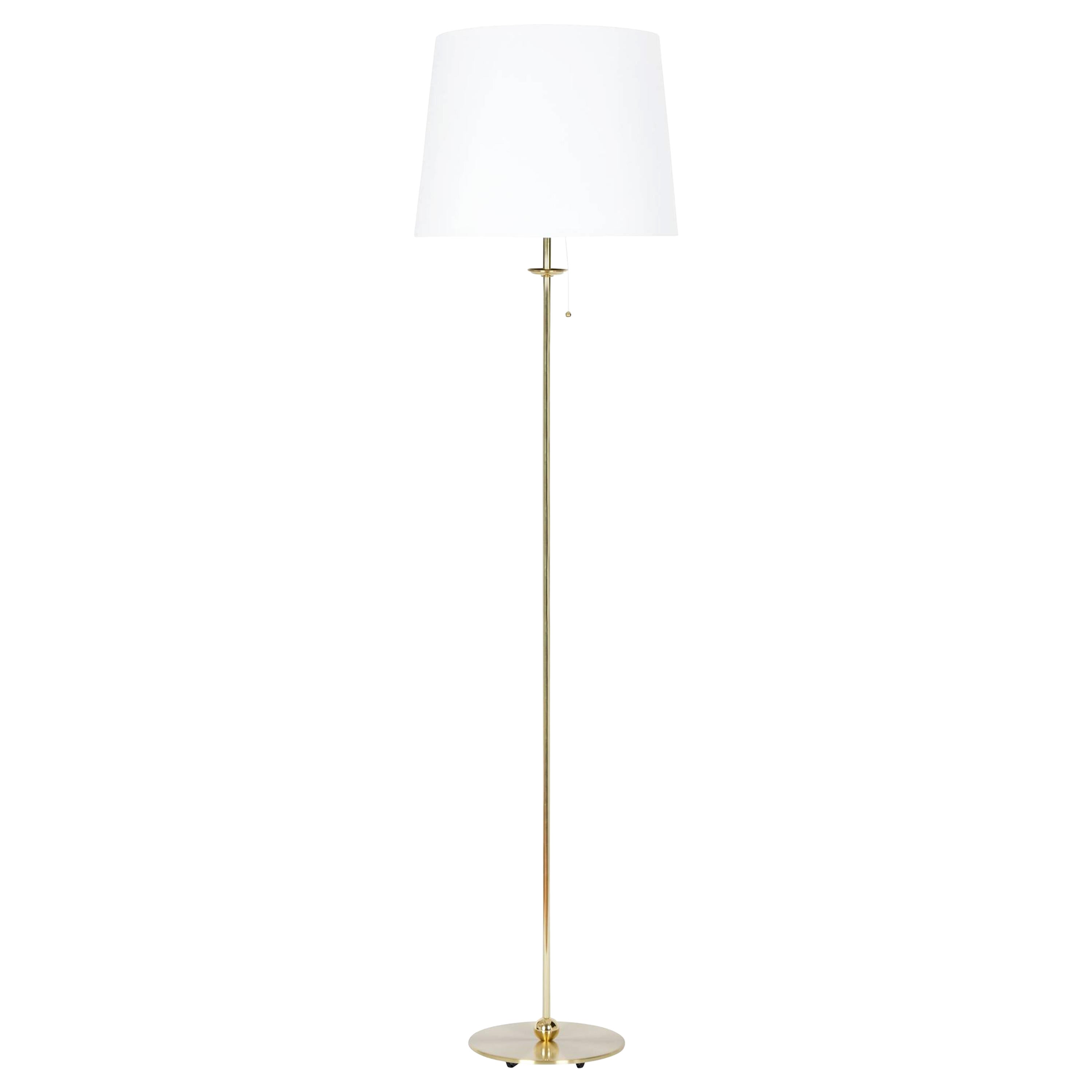 Konsthantverk Uno Large Polished Brass Table Lamp For Sale