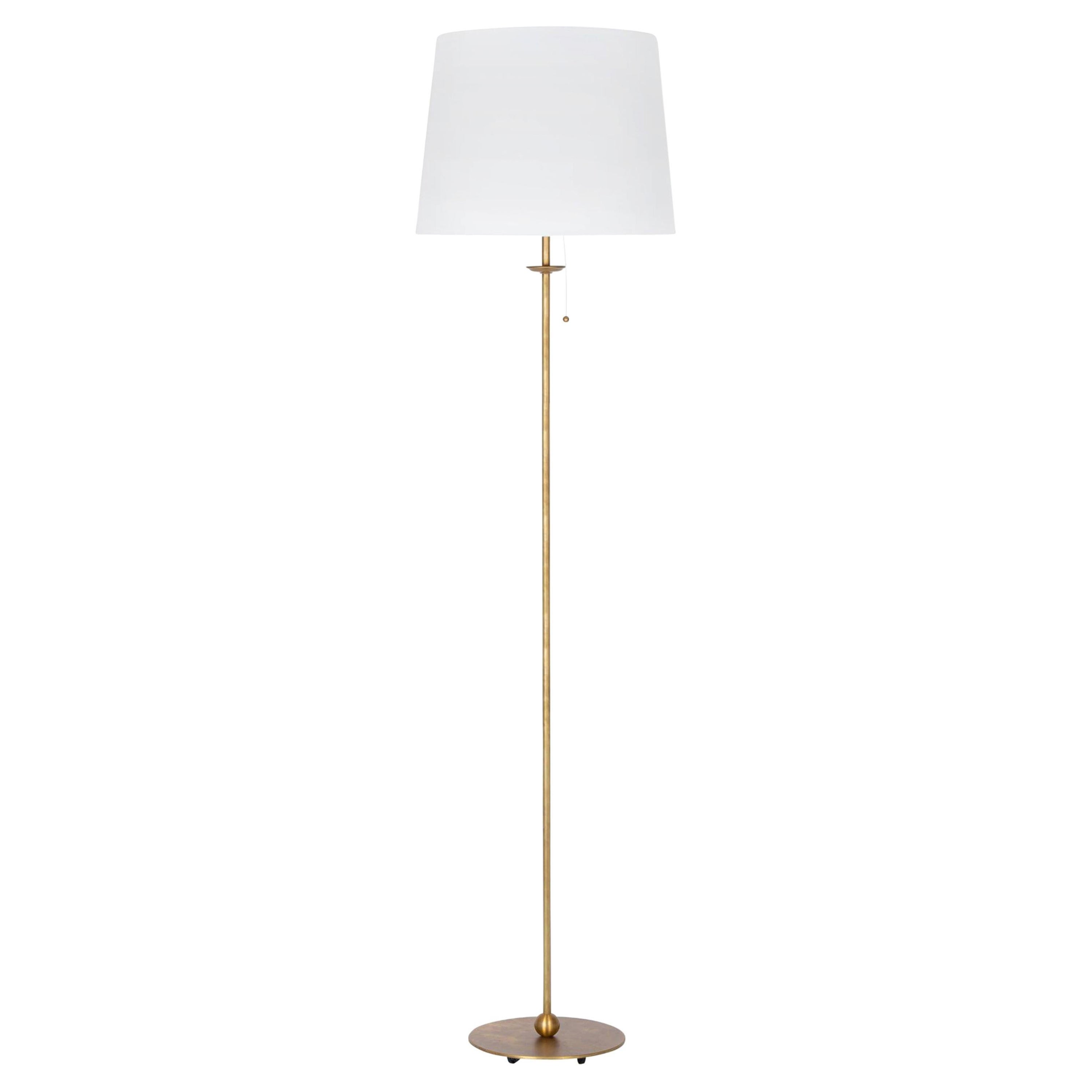 Konsthantverk Uno Large Raw Brass Table Lamp For Sale