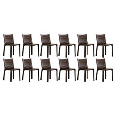 Mario Bellini 412 "CAB" Dining Chairs for Cassina, 1978, Set of 12