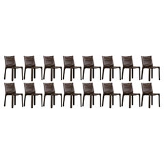 Mario Bellini 412 "CAB" Dining Chairs for Cassina, 1978, Set of 16