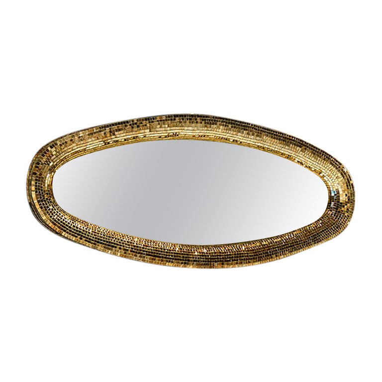 Gold Atollo Mirror by Davide Medri For Sale