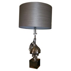 Retro Nickel Plated Nautical Shell Table Lamp