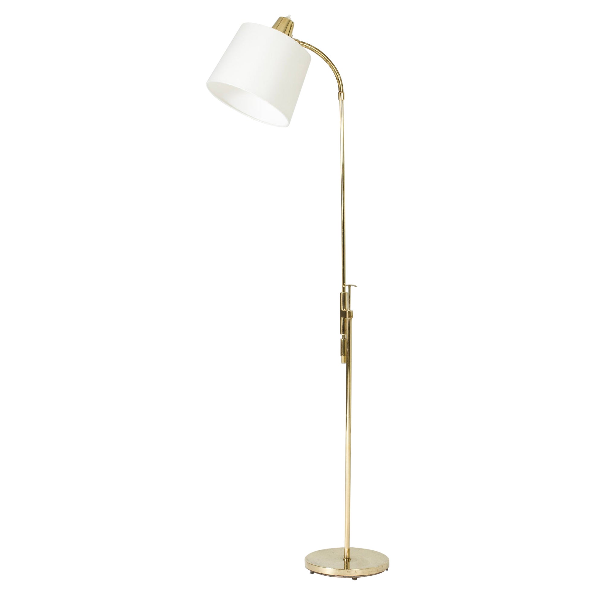 Midcentury Modern brass floor lamp, Sweden, 1950s For Sale