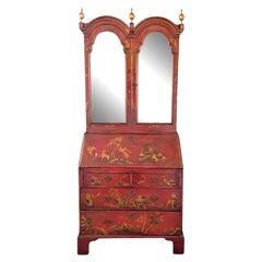 19th Century Queen Anne Lacquer Secretary Desk