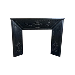 19. Jahrhundert Georgian Pair Of Cast Iron Kamineinsatz Panels